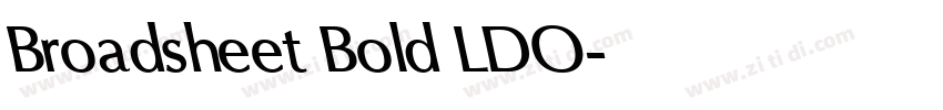 Broadsheet Bold LDO字体转换